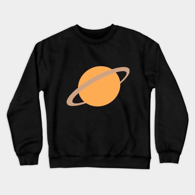 Planet Saturn Leans Left Crewneck Sweatshirt by JeanGregoryEvans1